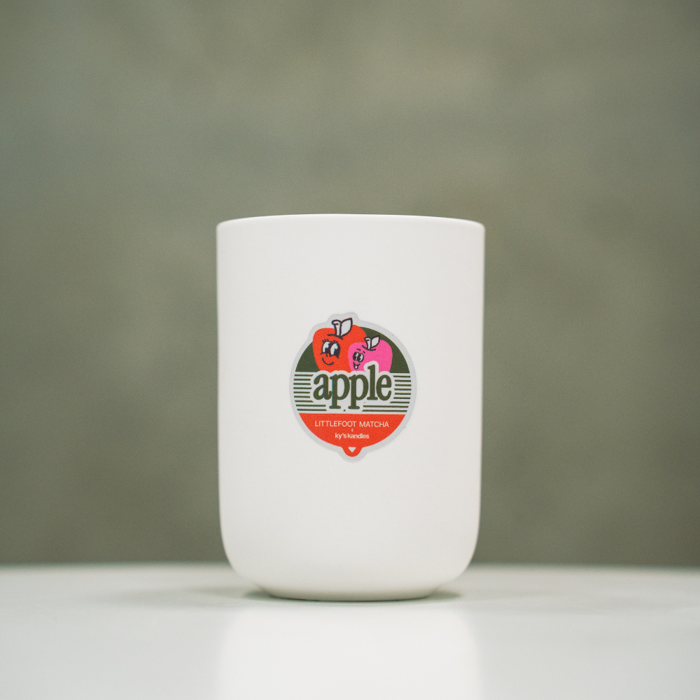 Apple Soy Candle | Littlefoot Matcha x Ky's Kandles